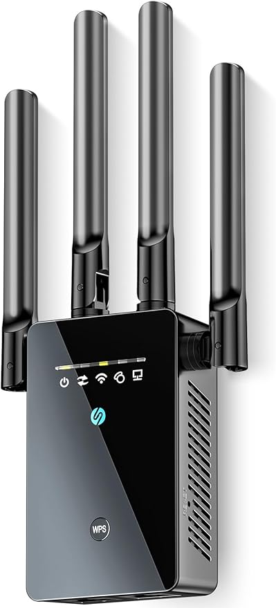 2026 Best WiFi Extender Signal Booster - 6X Faster Internet Extender WiFi Booster for Home, Long Range up to 15,588 Sq Ft, WiFi Repeater w/Ethernet Port, 1-Tap Setup, Compatible with Wireless Routers