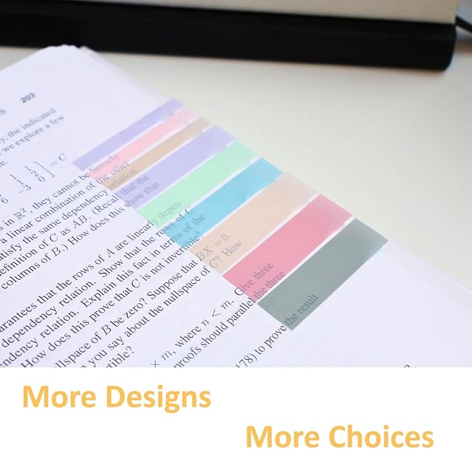 UniBright Sticky Index Tabs Combo Pack 440 Pcs Tabs for Notebooks Page Markers Page Tabs Book Tabs and Annotation Tabs with Bookmark Ruler and Dispenser Assorted Morandi Colors