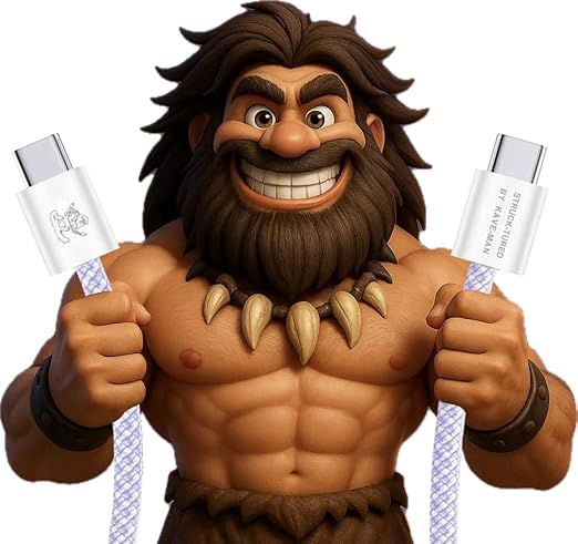 Pebble 60W USB-C to USB-C Cable – 6.6ft Purple | Fast Charging, Durable Nylon Braided, Universal USB-C Compatibility (ABS Shell)