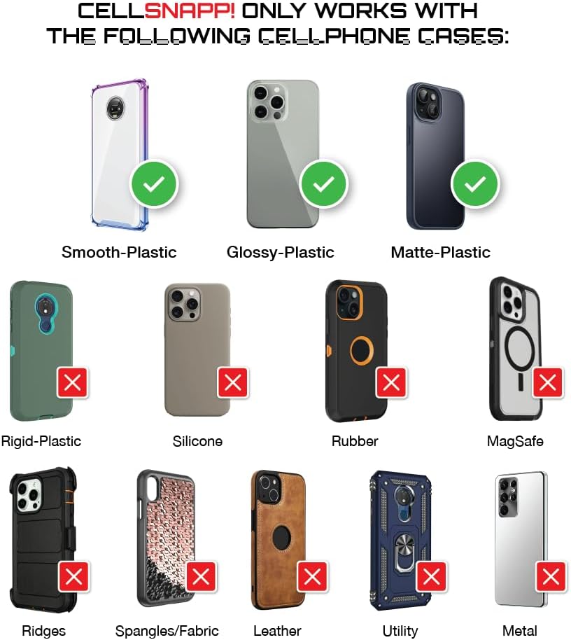 CELLSNAPP!™ | Universal Dual-Cellphone Carrier & Utility - Fits All iPhone & Android Smartphones, 2 Phone Case, Dual Phone Holder, Double Phone Case for Two Phones, The Two Phone Carrier Solution.