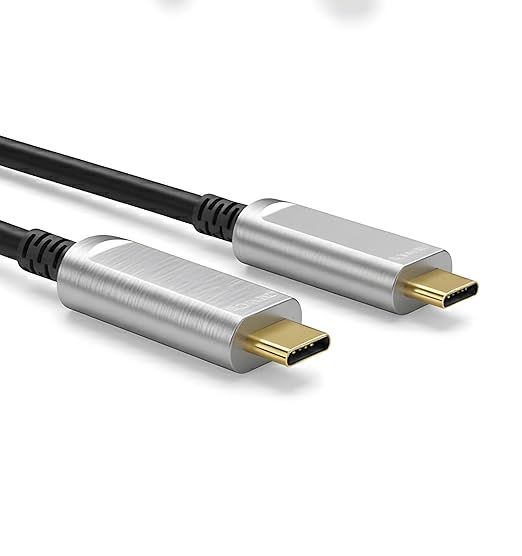 Fiber Optic USB C to USB C Cable(33ft),Slim High Speed 10Gbps USB 3.2 Gen2 Active Optical Cable for VR, Webcam, Laptop etc