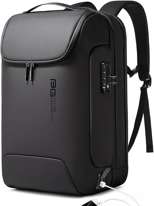 BANGE Men's Anti-Theft Backpack,Waterproof Fashion Travel Backpacks,High Tech Backpack with USB3.0 Charging Port,Business Laptop Backpack Fits 17.3 Inch Notebook…
