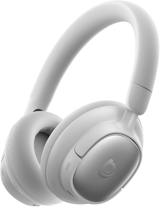 Baseus Bowie MH1 Adaptive Active Noise Cancelling Headphones, Real-Time Adaptive Hybrid ANC, SuperBass 2.0, LDAC Hi-Res Sound, 80H Playtime, Comfortable Fit, Clear Calls, Bluetooth 6.0 -Frosted Gray