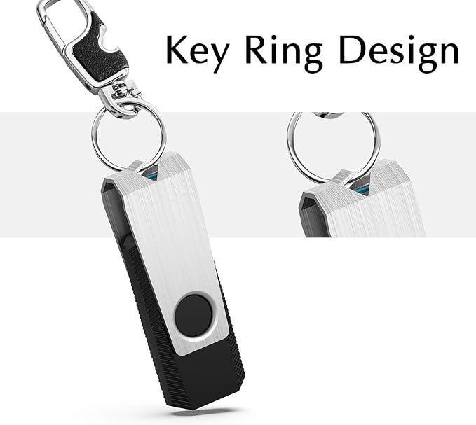 KEXIN 10 Pack 32GB USB Flash Drive Bulk Flash Drive Thumb Drive Memory Stick USB 2.0 Flash Drive Swivel Drive Black (32 GB, Black 10 Pack)