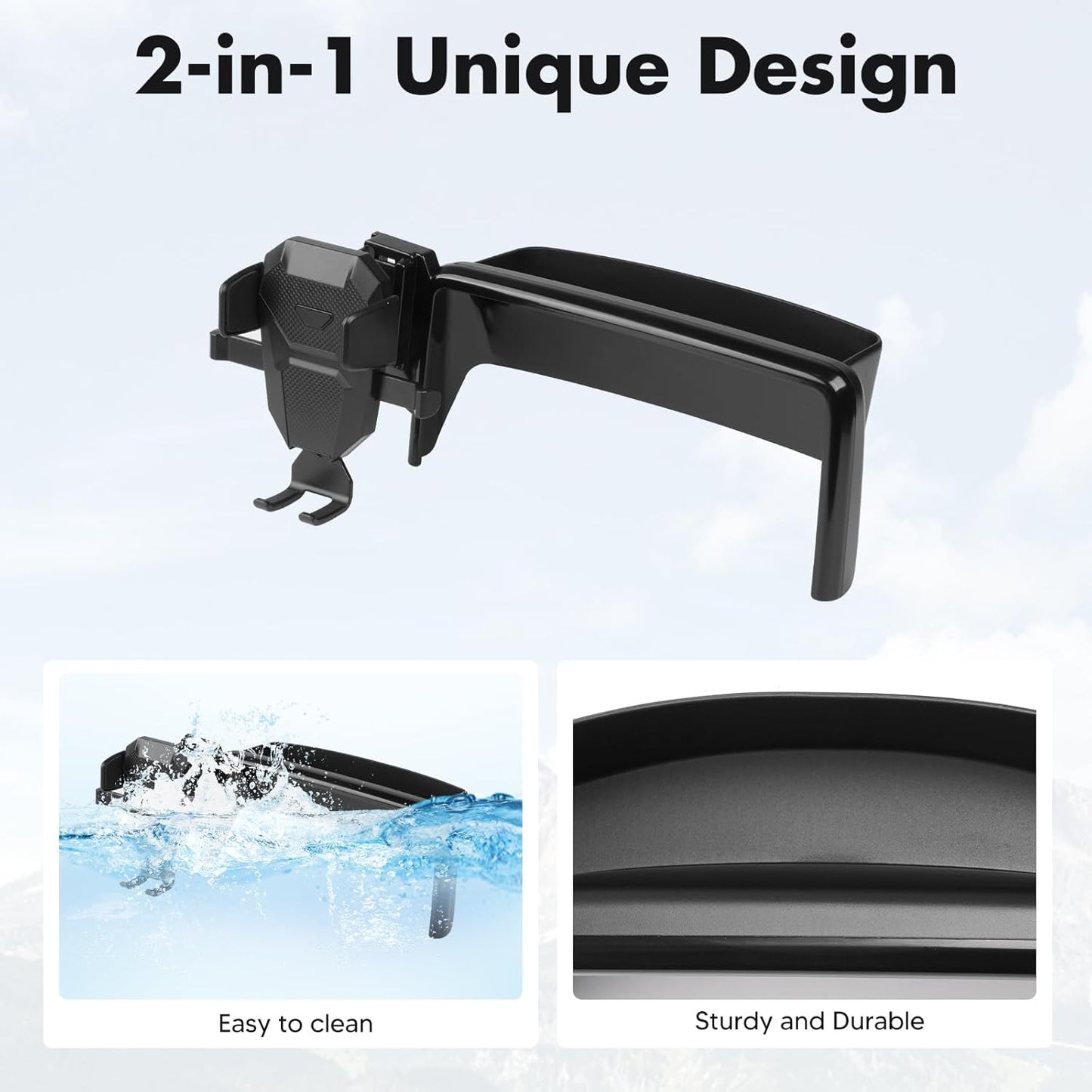 FIILINES Phone Holder for Mazda MX-5 Miata 2016-2023/CX-3 2016-2021/Mazda 3 2014-2016 (Fit 7" Screen), Phone Mount with Dash Organizer for CX3 Accessories, 360 Degree Rotation Dash Mount