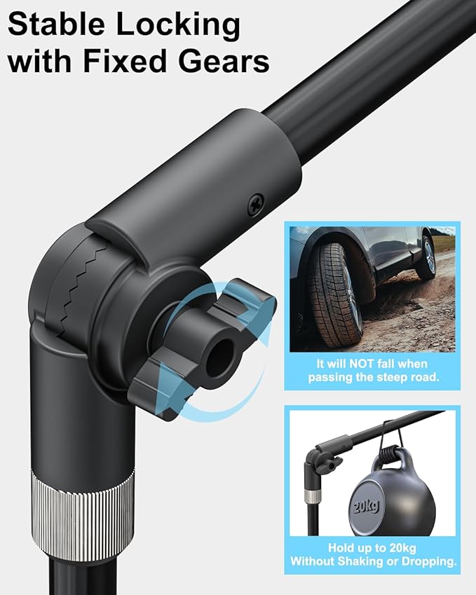 woleyi Anti-Theft Seat Rail Tablet Mount for Car/Truck, Heavy Duty Car Floor Bolt Tablet Holder, Vehicle Front Seats Stand with Security Lock and Key for iPad Pro, Air, Mini, Galaxy Tab, 7-11" Tablets