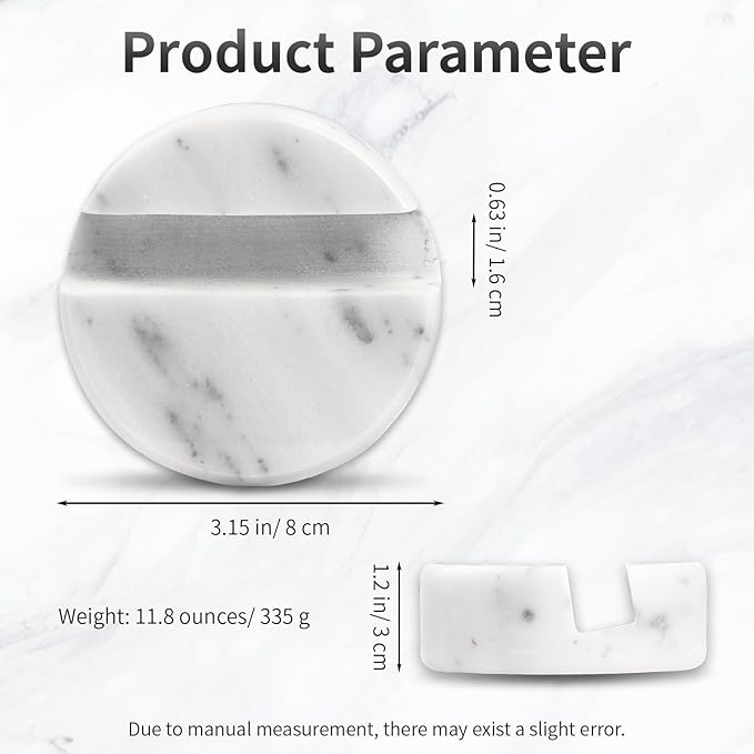 Marble Phone Stand for Desk - Cell Phone Holder for Nightstand Office Decor Telephone Boho White Marble Kitchen Accessories