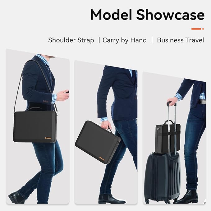 Smatree MobileBase Laptop Shoulder Case for 15.6 inch Samsung Galaxy Book5 Pro 360, for GalaxyBook4 360/Book3 360/Book4 Edge Copilot+PC, for Galaxy Chromebook 4+/Plus(Not fit Samsung 16inch)(A485S)