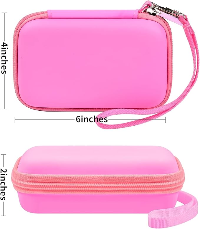 Travel Case for UCOMX for Nano/for Iseyyox/for LISEN/for RTOPS 3 in 1 Wireless Charger, Foldable Magnetic Charging Station Storage Holder Bag for Fast Charge Pad Cable and Adapter, Pink-Box Only