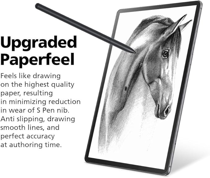 [2 Pack] Paperfeel Screen Protector For Samsung Galaxy Tab S9 Plus / Tab S8 Plus / Tab S7 Plus 12.4 Inch, Anti-Glare Matte PET Film for Drawing and Writing Like on Paper, High Touch