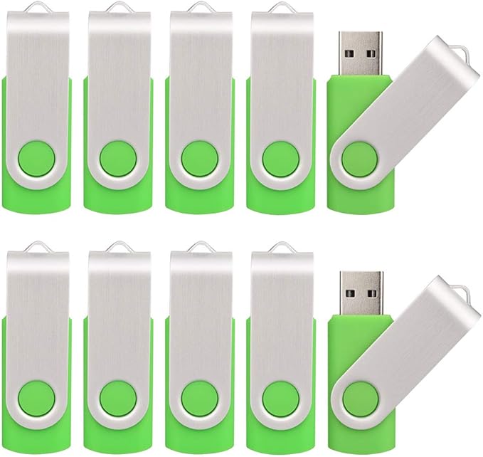 10 Pack 8GB USB Flash Drive 2.0 Memory Stick - Green