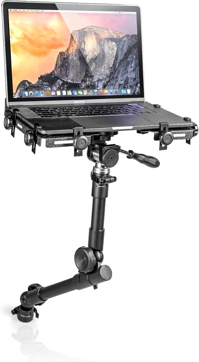 AA-Products T-100AT Aluminum Vehicle Notebook/Laptop/Netbook Computer Mount Holder for Trucks-Vans-Cars-SUVs