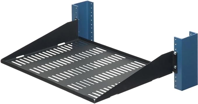 RackSolutions 2 Post Rack Shelf - 13" Solid, Flanges Down