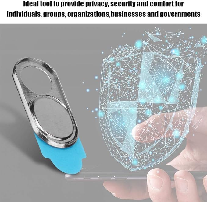 ASHATA 3pcs Metal Camera Lens, Ultra Thin Camera Cover Webcam Cover Blocker Slider for Smartphone Tablet Desktop Laptop (Silver)