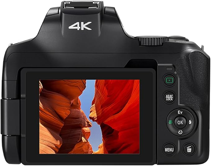 Ordro G700 Digital Camera, 64MP | 12X Optical Zoom | 4K Video | AF/MF | 3.0" Touch Screen | Built-in Flash | 2 Batteries (Black)