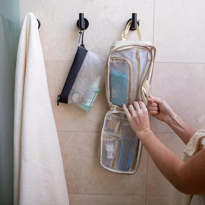 Gravel The Pouch | TSA Approved Clear Travel Toiletry Bag | Quart Size for Men & Women