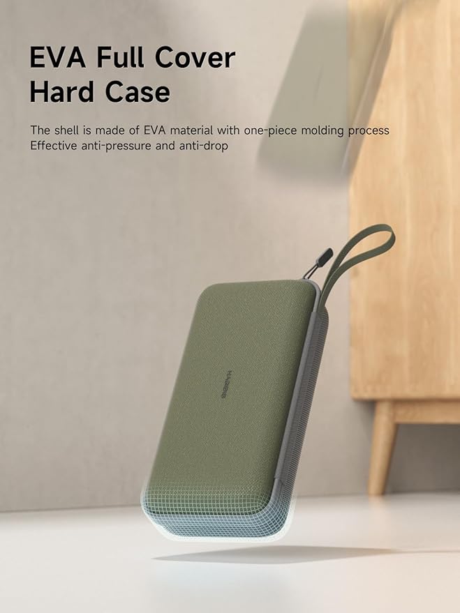 Hagibis Electronics Organizer Travel Case Cable Organizer Bag Pouch Portable Waterproof Carry Case for Cable, Charger,Power Bank, SD Card, Mouse, USB Flash Disk (DPB03 Green)