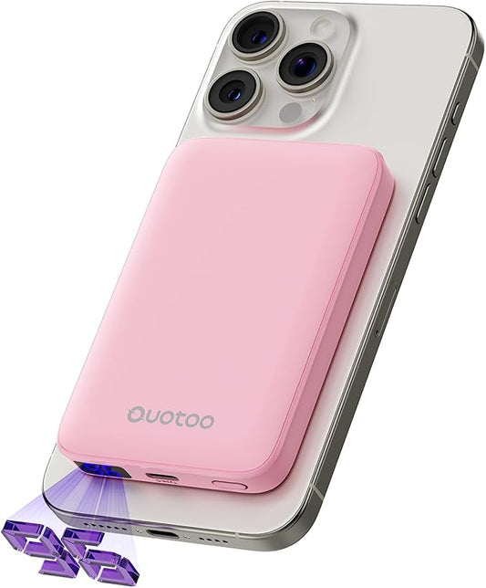 2025 Magnetic 15W Power Bank for iPhone,5000mAh Magsafe Battery Pack with 20w Fast Charging,Slim Magsafe Power Bank in&Out,with LED Display,Wireless Portable Charger for iPhone 16/15/14/13/12 Series