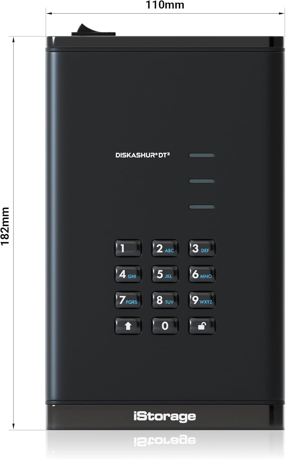iStorage diskAshur DT3 HDD 256-bit 30TB - FIPS 140-3 Level 3 Certified - Secure encrypted Desktop Hard Drive - Password Protected