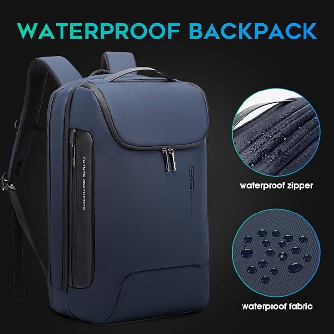 BANGE Mens Business Backpack for Work, Computer Backpacks for Laptops for 17.3 Inch, Men's Backpack with Lock Anti Theft, Backpack for Traveling with USB charging Port