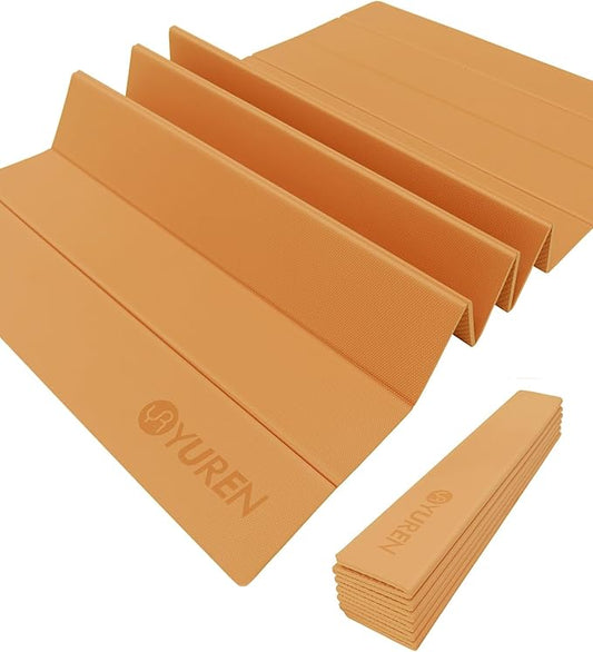 Foldable Yoga Mat 10mm Thick Wide Exercise Mat Non Slip Workout Mat for Home Gym, Travel, with Yoga Carrying Bag