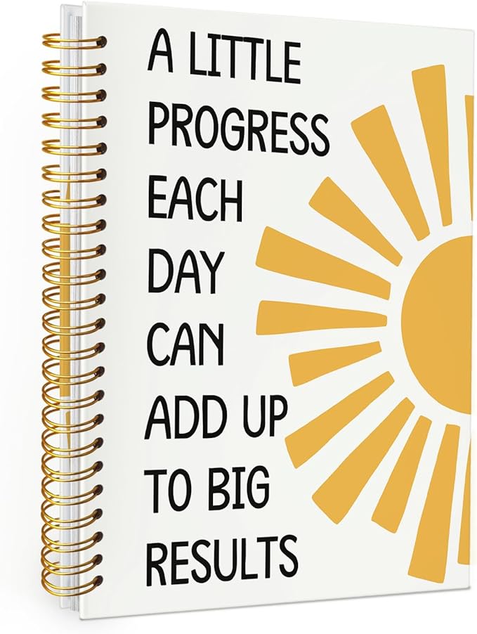 Wheatwin Positive Affirmations Notebook Journal, Motivational Inspirational Office Notebooks for Note Taking Work, Hardcover Spiral Notebook Gifts for Student Kids Teen 5.5x8.3