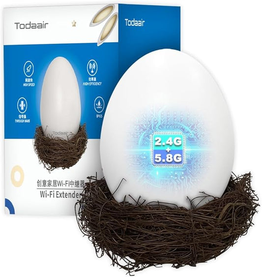 AC1200 WiFi Extender | Easter WiFi Egg Up to 1200Mbps Dual Band Repeater | Connect 30+ Devices | 3300 Sq. ft Coverage | Support Repeater & AP Mode