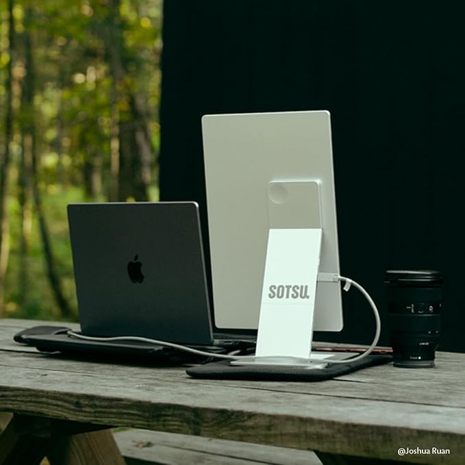 SOTSU FlipAction Go 14" Premium Portable Monitor SFA14PMSV | Robust but Lightweight | Tempered Glass Cover | 1080p | 400 Nits | 100% sRGB | 5W | Super Versatile | USB C or Mini HDMI