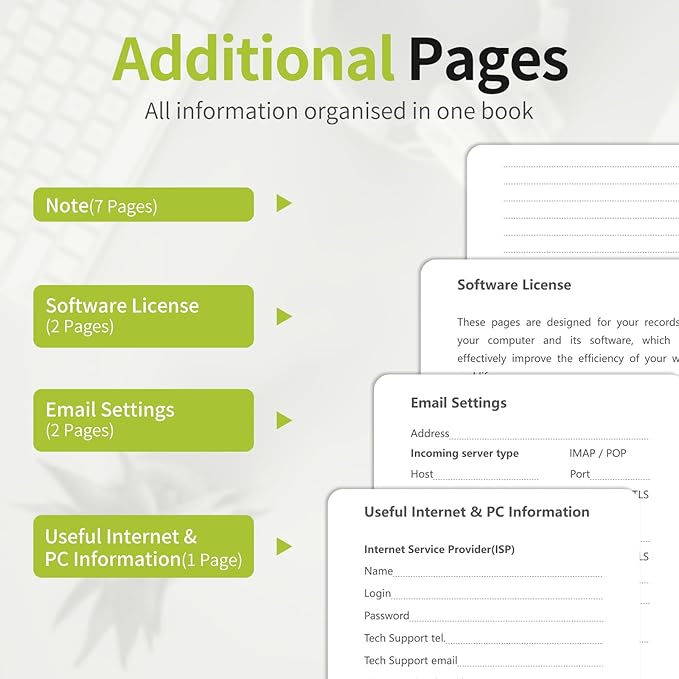 Password Book with Alphabetical Tabs, Password Keeper Book for Seniors, Hardcover Password Notebook for Individual & Colorful Tabs, Password Organizer for Website Logins, 5.3" x 7.7", Grass Green