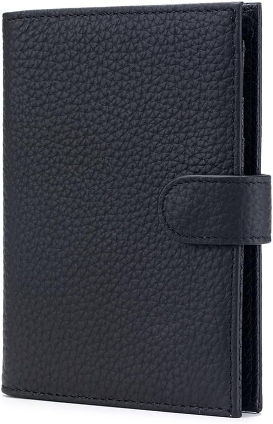 RFID Blocking Passport Holder for Travel – Passport Wallet for Women with Card Slots, Coin Pocket, SIM Card Slot – Slim Genuine Leather Travel Organizer Gift (Black)