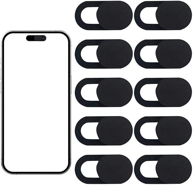 10Pcs Laptop Camera Cover Slide, Ultra-Thin Laptop Webcam Cover Slide, Computer Camera Cover, Camera Blocker For Laptops, Fits Most Laptops/PC/Tablet/Smartphone to Protect Privacy and Security