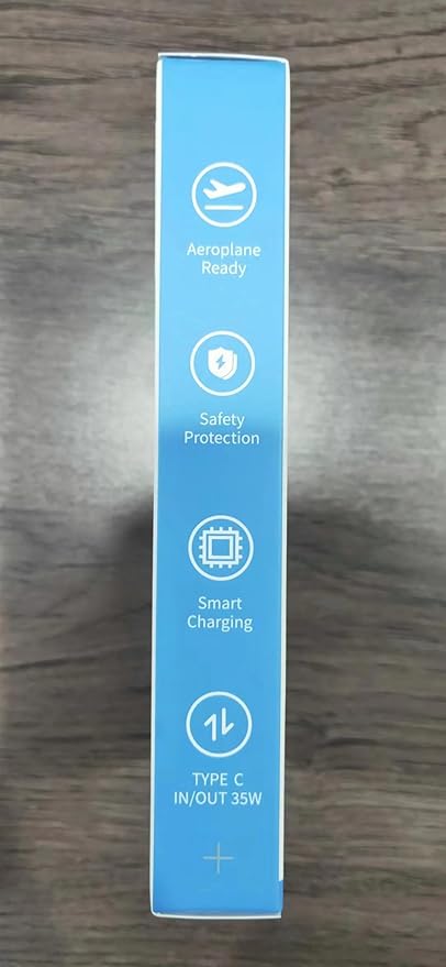 NOBIS Portable Charger, 10000mAh Power Bank Fast Charging, Battery Pack with C to C Cable, Battery Bank with Digital Display for iPhone iPad Android etc (Blue, 35W)