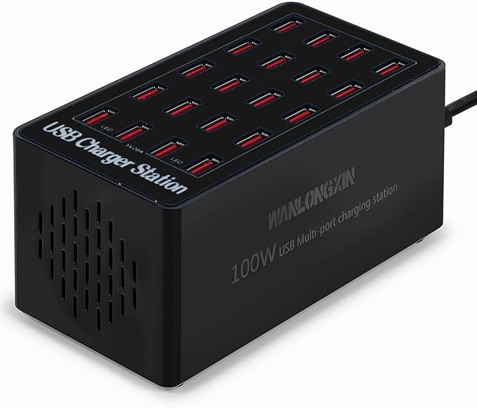 Charging Station, 100W20Port USB Charging Station, Multiple USB Charger Station, Charging Station for Multiple Devices, Multi USB Charging Station, Chargers for Multiple Devices