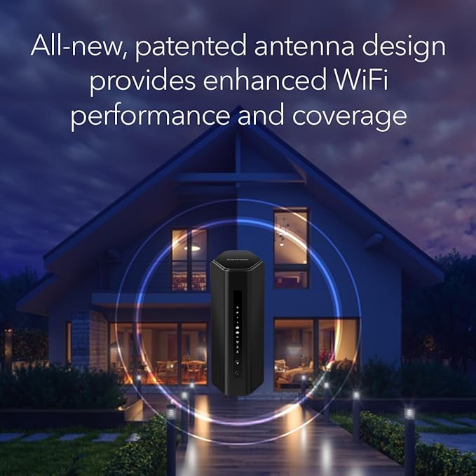 NETGEAR Nighthawk WiFi 7 Router (BE9300) – Security Features, 9.3Gbps Wireless Speed, 2.5 Gigabit Internet Port, Tri-Band Gaming Router, Covers 2,500 sq. ft., 100 Devices, VPN – Free Expert Help
