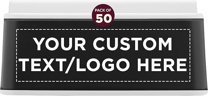 DISCOUNT PROMOS Custom Light Up Logo Phone Stands Set of 50, Personalized Bulk Pack - Essential Smartphone Accessory, Perfect for Office and Home - White