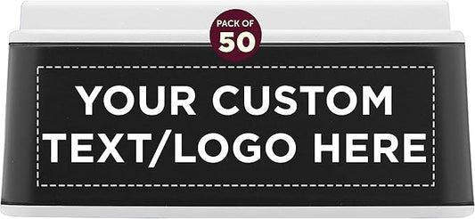 DISCOUNT PROMOS Custom Light Up Logo Phone Stands Set of 50, Personalized Bulk Pack - Essential Smartphone Accessory, Perfect for Office and Home - White