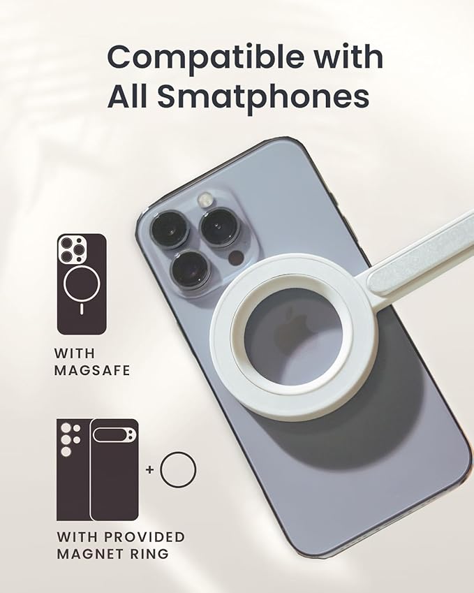 KraftGeek Magnetic Phone Tripod for iPhone Magsafe, 64” Selfie Stick Tripod Stand with Remote, Travel Cell Phone Stand for iPhone 17 Pro Max