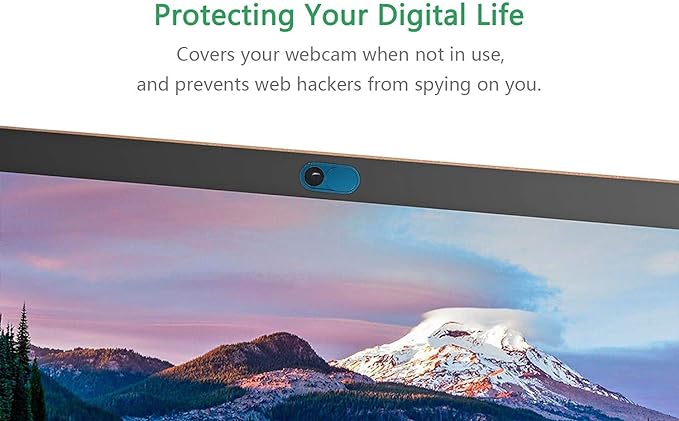 CloudValley Camera Cover Slide Ultra-Thin, Blue Webcam Cover for MacBook air, Laptop, iMac, Desktop, PC, MacBook Pro, iPad, iPhone 8/7/6, Privacy Web Camera Protection [2 Packs]