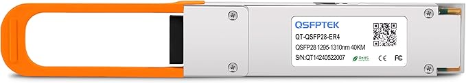 QSFPTEK 100GBASE-ER4 OpticTransceiver, QSFP28 Optical Module, 100g Network MINI gbic Compatible with Cisco QSFP-100G-ER4L-S, LC SMF 1310nm 40km with FEC