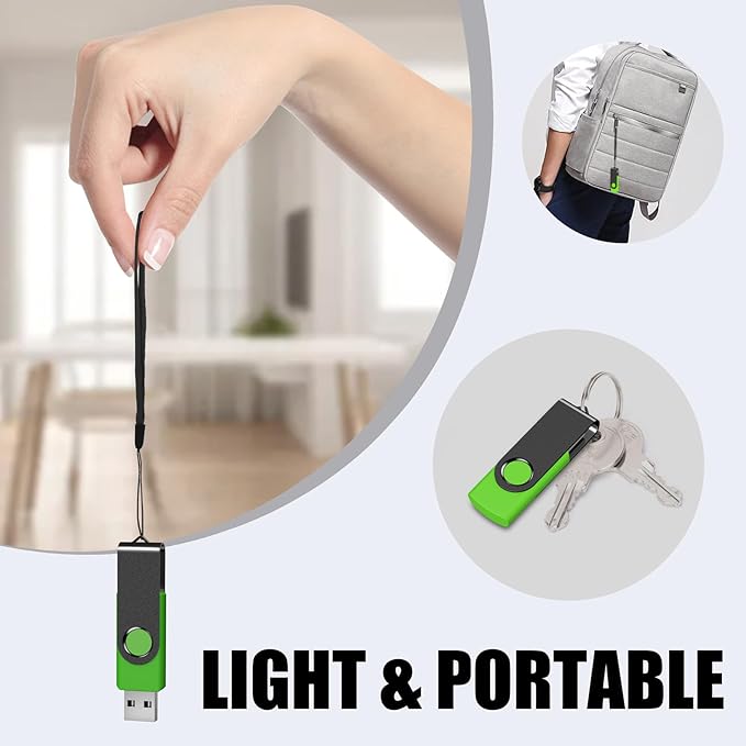 EASTBULL USB Flash Drive Bulk 4GB 20 Pack with Lanyards USB 2.0 Thumb Drive Bulk Memory Stick USB Mass Storage