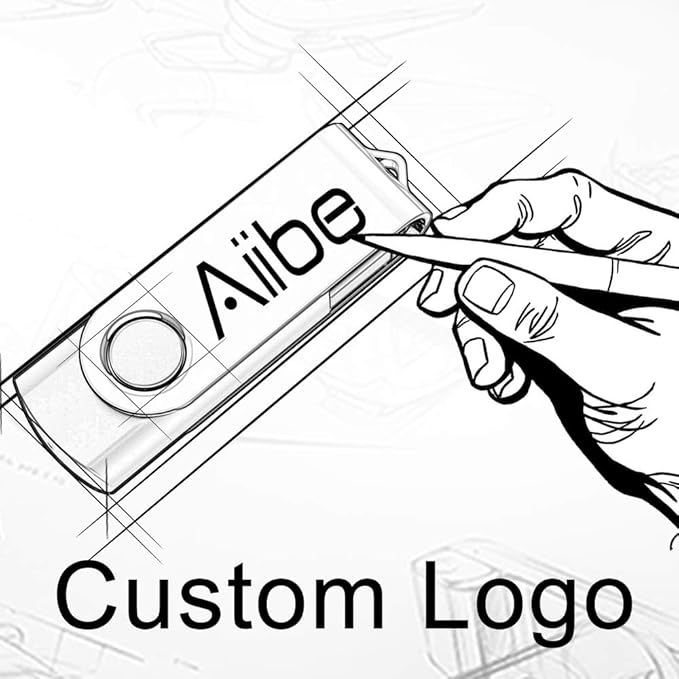 Aiibe 20pcs 8GB Flash Drives Bulk 8GB USB Flash Drive 20 Pack 8 GB USB Sticks USB 2.0 Thumb Drive - Black