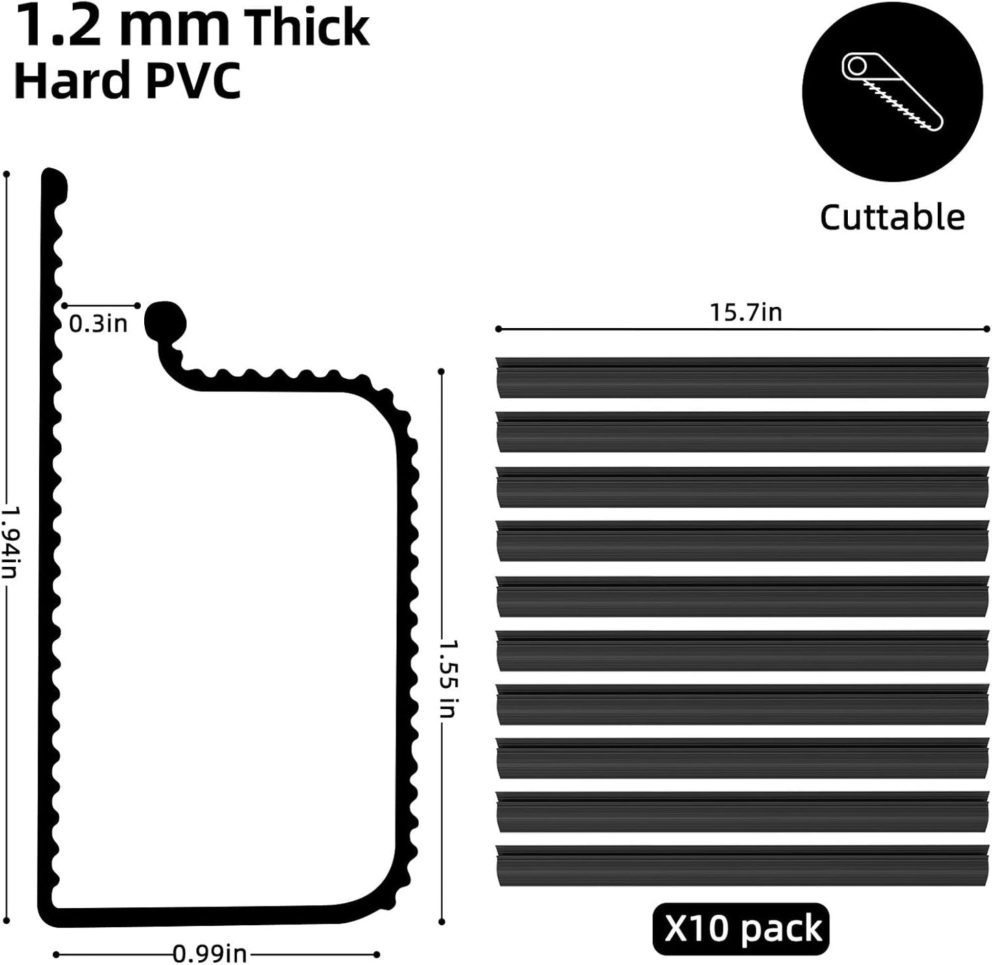 YECAYE 157in Cable Management, Cord Organizer,Easy Install Self-Adhesive Cord Hider, Cable Organizer, Cable Hider for Office Organization,Child & Pet Proof, Black