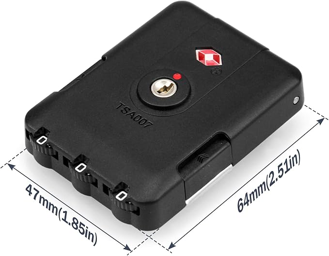 Zoofen 2 Pack Luggage Lock TSA007 Security Lock Suitcase Lock TSA Compatible Travel Luggage Locks(Model C)