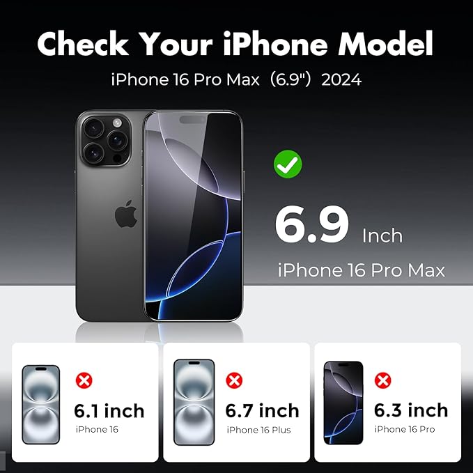UNBREAKcable 3-Pack Screen Protector for iPhone 16 Pro Max, Double Shatterproof Tempered Glass [Easy Installation Frame] [9H Hardness] [99.99% HD Clear] [Case Friendly] for iPhone 6.9 inch