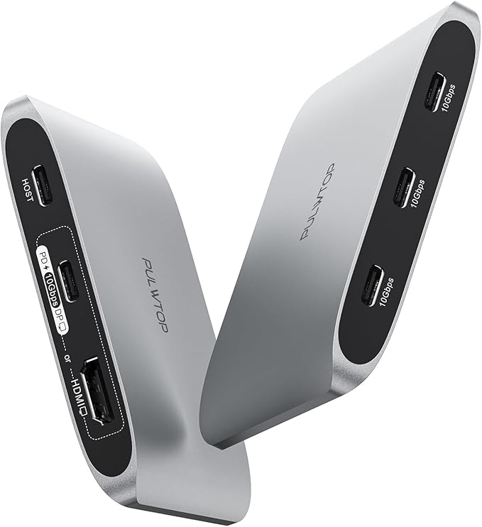 6-in-1 USB C Hub with 4K HDMI,3 USBC 10 Gbps Data Ports, Full-Featured USB-C（100W Power Delivery+10 Gbps Data Ports+4K DP）