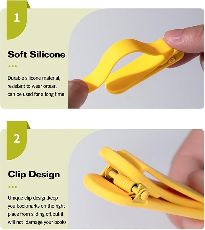 3pcs Page Bookmarks for Reading, Automatic Book Marks Tailored for Enthusiasts, Unique and Cute Book Page Holder Markers Clip Reading Accessories Gifts
