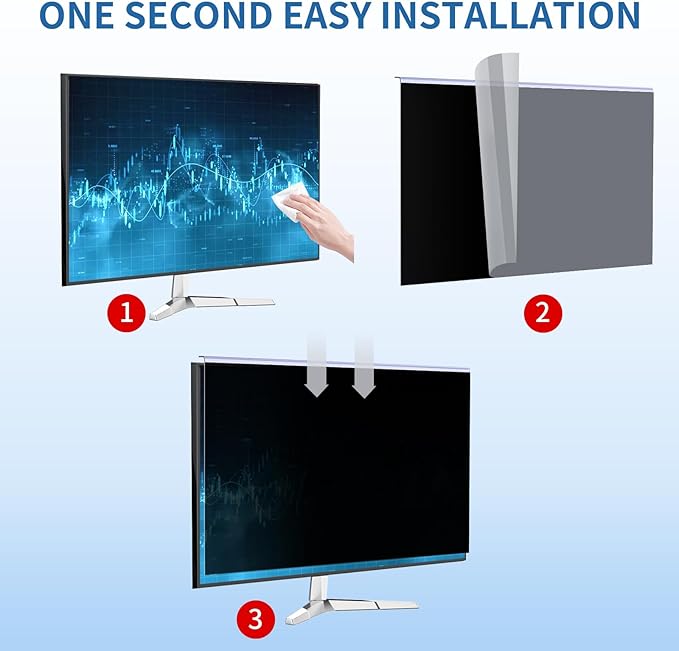22 Inch Computer Privacy Screen for 16:10 Computer Monitor, Anti-Blue Light Monitor Privacy Screen Filter, Anti-UV Computer Shield, Hanging Type