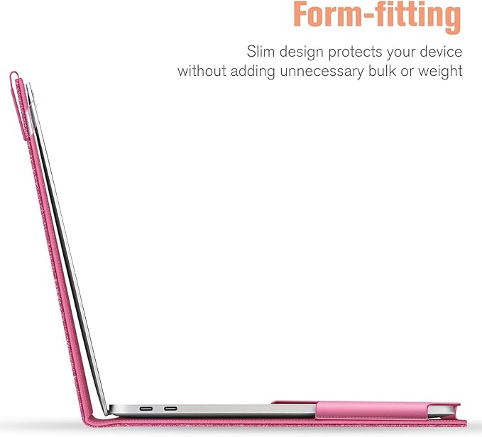 Fintie Sleeve Case Cover for MacBook Air 13.6 A3240 A3113 A2681 M4 M3 M2, Air 13 A2337 (M1) / A2179 / A1932, MacBook Pro 13 A2338 (M2 M1) / A2251 / A2289 / A2159 / A1989 / A1706 / A1708, GlitterPink