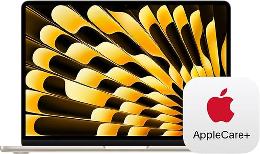 Apple 2025 MacBook Air 13-inch Laptop with M4 chip: Built for Apple Intelligence, 13.6-inch Liquid Retina Display, 16GB Unified Memory, 512GB SSD Storage, Touch ID; Starlight with AppleCare+ (3 Years)