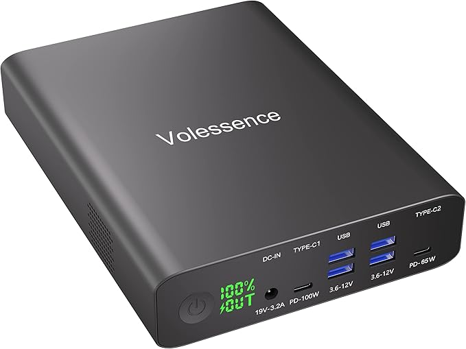 Power Bank with Dual USB-C Ports, 100W USB C Portable Laptop Charger, Fast Charging 64000mAh Battery Pack for Laptop, MacBook, Dell, IPad, HP, iPhone, Samsung Galaxy, Switch and More